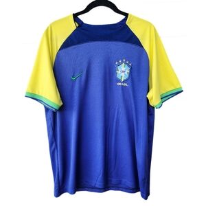 Nike Brazil Soccer Jersey 2022 World Cup Dri-Fit Purple & Yellow XL